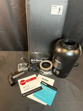 Kwd100-75 Kraus Black Ultra-quiet Stainless Steel Garbage Disposal With Manual