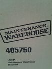 405750-4 Maintenance Disposer Waste 2hp 1 Food Warehouse Model Disposal