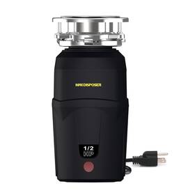 Max Disposer 952860201148 1/2 Hp Garbage Disposal For Kitchen Sink Stainless Steel Quiet And Easy