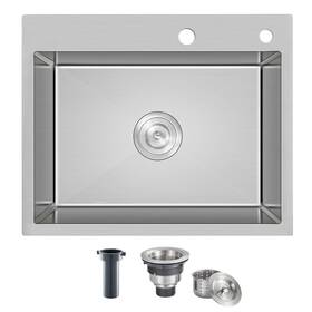 T-304 Ougoo 665268108105 25x18 Inch Kitchen Sink Drop In Premium Grade Stainless Steel 9