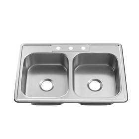 Pfsr332283a Proflo 781889327401 Bealeton 33 Inch Drop In Double Basin Stainless Steel Kitchen