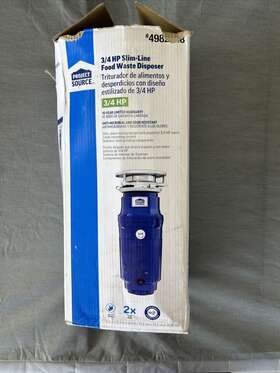 4982348 Project Source Lowes Kitchen Garbage Disposal 3/4 Hp Food Waste Disposer New Open Box