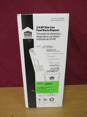 Psp-9-sl Project Source 3/4 Hp Slim-line Food Waste Disposal 720355 New