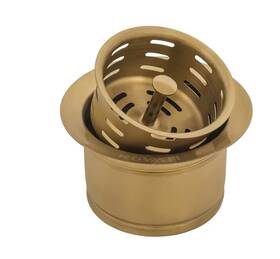 Ruvati 664213537229 Garbage Disposal Flange Deep Basket Strainer Stainless Steel Matte Gold