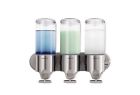 Shampoo Dispenser Wall Conditioner Stainless Soap Steel Bodywash Mounted Triple