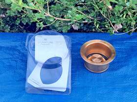 480536 Signature Hardware 3-1/2 Inch Brass Kitchen Garbage Disposal Flange