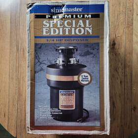 Sinkmaster 029122003508 Premium Special Edition 3/4 Hp Garbage Disposal New In Sealed Box