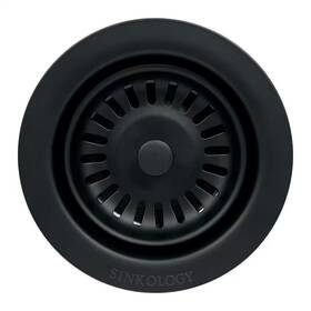 Sinkology 445038574582 Sinksense Kitchen Sink Disposal Flange Drain With Stopper In Matte Black