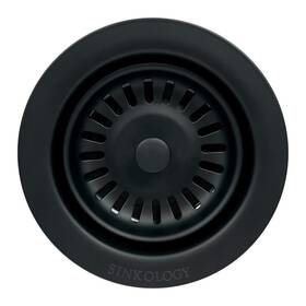 Sinkology 811883029107 Sinksense Kitchen Sink Disposal Flange Drain With Stopper Matte Black