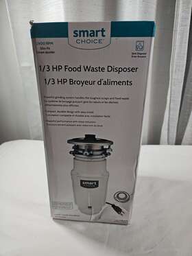 Sc03dispd1 Smart Choice 1/3 Hp Direct Wire Garbage Disposal For Kitchen Sinks