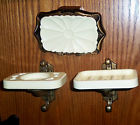 Soap Holders Plastic Ornate Bathroom Toothbrush Mount Vtg Brass Wall