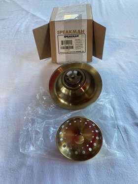 S-3471-brb Speakman Posi-lock Deep Dish Sink Strainer Brushed Brass
