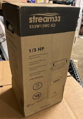 S33w13wc-g2 Stream33 Stream 33 1/3 Hp Garbage Disposal