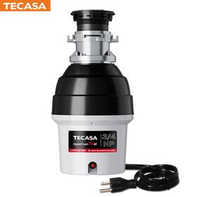 Tges75b Tecasa Garbage Disposal 3/4 Hp Batch Feed Power Corded 2700 Rpm Ez Mount