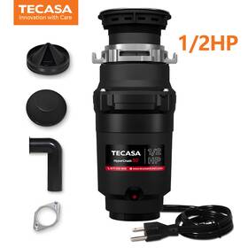 Yu-g-tges50nb-y01 Tecasa Garbage Disposal 1/2 Hp Continuous Food Waste Disposer 2600rpm Ez Connect