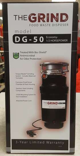 Dg-50 The Grind Dg50 1/2hp Garbage Disposal
