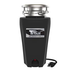 10-us-tn-560-3b Titan 707534414012 Garbage Disposal 1/2 Hp - Economy Black With Stainless Stee