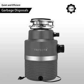Trifecte 445024845825 Scrapper 1 Hp Continuous Feed Garbage Disposal With Sound Reduction And Power Co