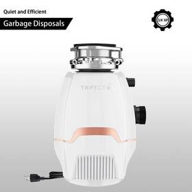Htri-cgmd-65-w Trifecte Garbage Disposal 3/4-hp Continuous Feed In White With Power Cord Kit