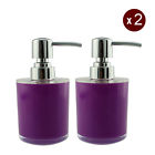 Unbranded 2x Purple Soap Dispenser Pump Lotion Refillable Acrylic Bottle Kitchen Bathroom 190497272612