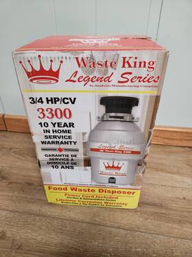 1d7-16903 Waste King 3300 Legend Series 3/4 Hp Garbage / Disposal