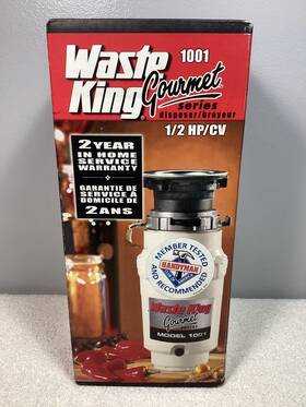 Pm1001 Waste King Gourmet Series Garbage Disposer 1/2 Hp Model 1001 New Vintage Stock