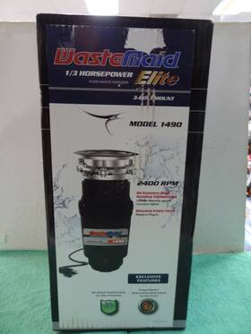 1490 Waste Maid 707534124089 New 1/3 Hp Elite Stainless Steel Garbage Disposal 2400 Rpm Mod#1490
