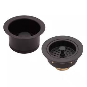 Westbrass 445026975933 3-1/2 Inch Post Style Kitchen Sink Strainer And Extra-deep Collar Disposal Flange