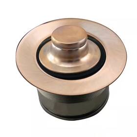 Westbrass 445028633695 3-1/2 Inch Ez-mount Sink Disposal Flange And Stopper In Antique Copper