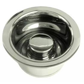Westbrass 445039264284 3-1/2 Inch Extra-deep Collar Kitchen Sink Waste Disposal Flange And Stopper Polish