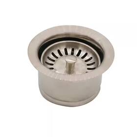 Westbrass 445040587570 3-1/2 Inch Extra-deep Collar Kitchen Sink Waste Disposal Flange And Strainer Stoppe
