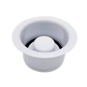 Westbrass 445043077023 3-1/2 Inch Extra-deep Collar Kitchen Sink Waste Disposal Flange And Stopper Powder