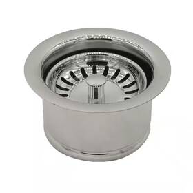 Westbrass 445045261239 3-1/2 Inch Extra-deep Collar Kitchen Sink Waste Disposal Flange And Strainer Stoppe
