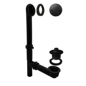 Westbrass 597144-62 14 Inch Poly Tubular Bath Waste And Overflow Assembly With 2-ho