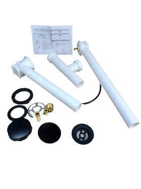 D50p35tle-tubular Westbrass 747028050784 West Brass 35 Inch Cable Drive Bath Waste