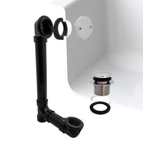 A4931-26 Westbrass 1-1/2 Inch X 12 Bath Waste And Overflow Assembly With Tip-toe D