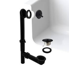 A592144-62 Westbrass 1-1/2 Inch X 14 Black Poly Tubular Bath Waste And Overflow As