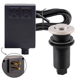 Rasb-2b3-05 Westbrass Rasb-2b3-18 Sink Top Waste Disposal Air Switch And Dual Outlet Control