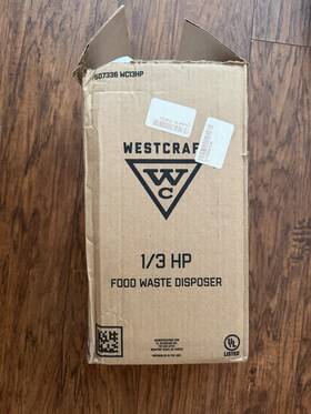 Westcraft 507336 Wc13hp 1/3 Hp Continuous Feed Food Waste Disposer With Manual