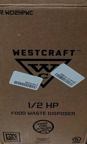 7507302 Westcraft 1/2 Hp Food Waste Disposer Garbage Disposal