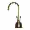 Whfh-hc4650-abras Whitehaus Hot Cold Water Handle Dispenser Gooseneck Spout Antique Brass 848130010526