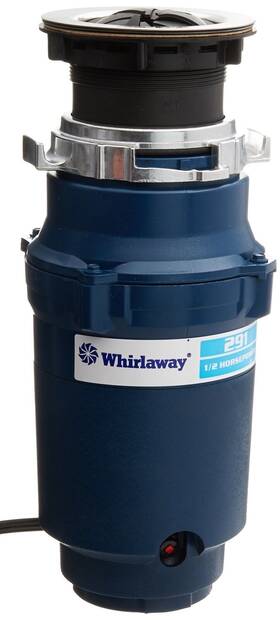 Whirlaway 029122102911 291 1/2 Horsepower Garbage Disposer With Power Cord Blue