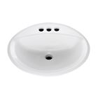 006-623 . White 17 Top-mount Tba Free Shipping 20 " Lavatory Oval
