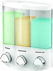 White Trio Soap Dispenser Chamber Shower Three Series Euro