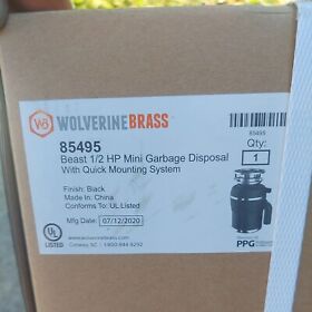 85495 Wolverine Brass 1/2 Hp Beast Mini Garbage Disposal