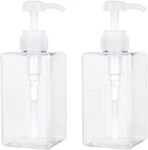 Pump Bottle 2 Pack 15OZ Refillable Soap Lotion Dispenser Clear Bathroom. Fixed Price $15.99.