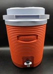 Rubbermaid Polyethylene Water Cooler Jug, 2 Gallon Orange Made In Usa 1530-04-11. Fixed Price $26.66.