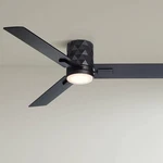54" Casa Vieja Lex Matte Black Led Hugger Ceiling Fan With Remote. Fixed Price $349.99.