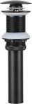 Bathroom Sink Drain, Vessel Pop Up Without Overflow, Matte Black. Fixed Price $32.08.