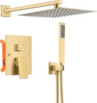Bathroom Shower Faucet Set 10 Inch Rain Head With Handheld Spray Bras. Fixed Price $277.50.